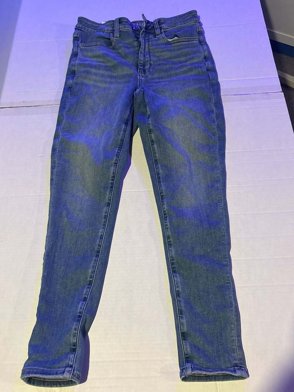 American Eagle Denim Jeans Size 4 Short Blue Stretch Skinny